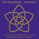 Die Venusblume - Goldfolienaufkleber 3er Set