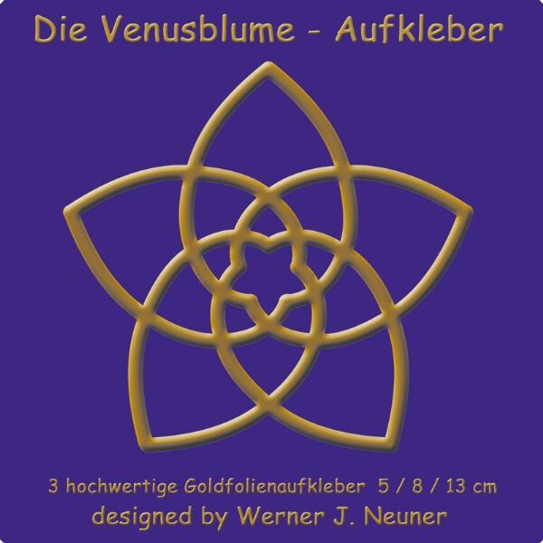 Die Venusblume - Goldfolienaufkleber 3er Set