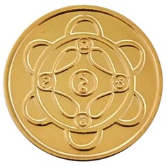 Flor Münze vergoldet