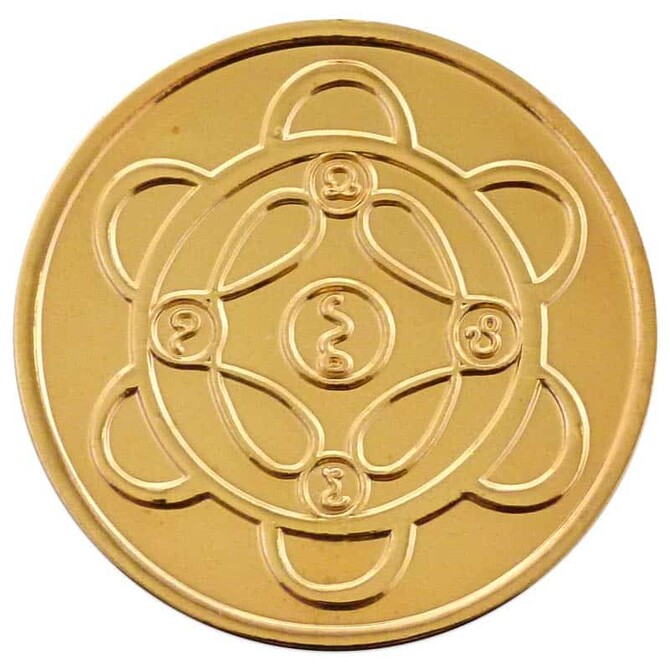 Flor Münze vergoldet