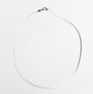 Hals-Kette Kautschukband transparent 45 cm, Verschluss 925er Silber