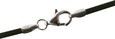 Hals-Kette Kautschukband schwarz 90 cm, Verschluss 925er Silber