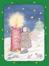 Frohe Weihnachten - Frieden - Doppelkarte mit Umschlag