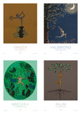 Kunstdrucke Ruhekraft, Balance, Mondlicht, Regenwaldkrieger (Bundle)