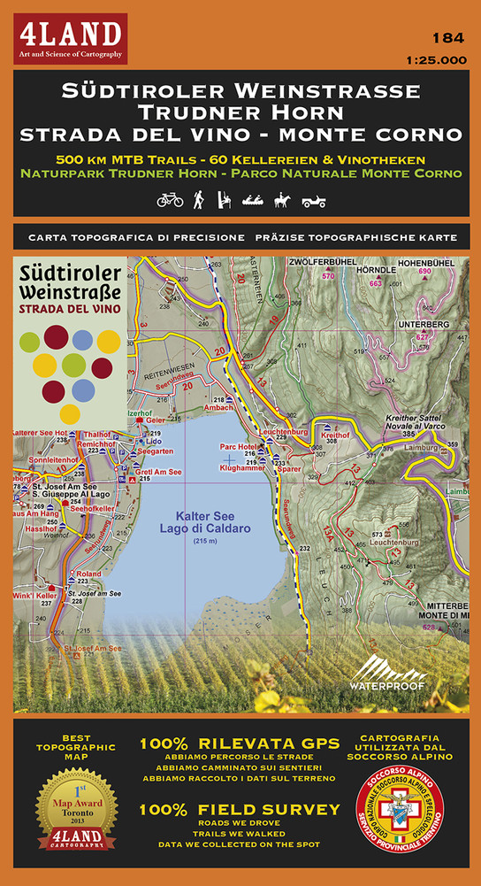 Südtiroler Weinstraße Trudner Horn - Strada del Vino Monte Corno